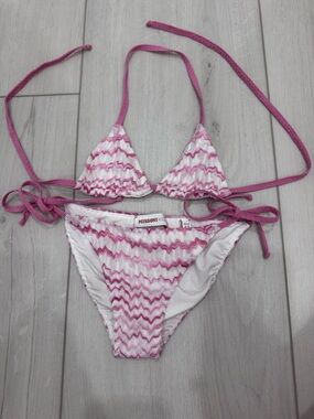 Missoni Kids Pink and White Zigzag Bikini